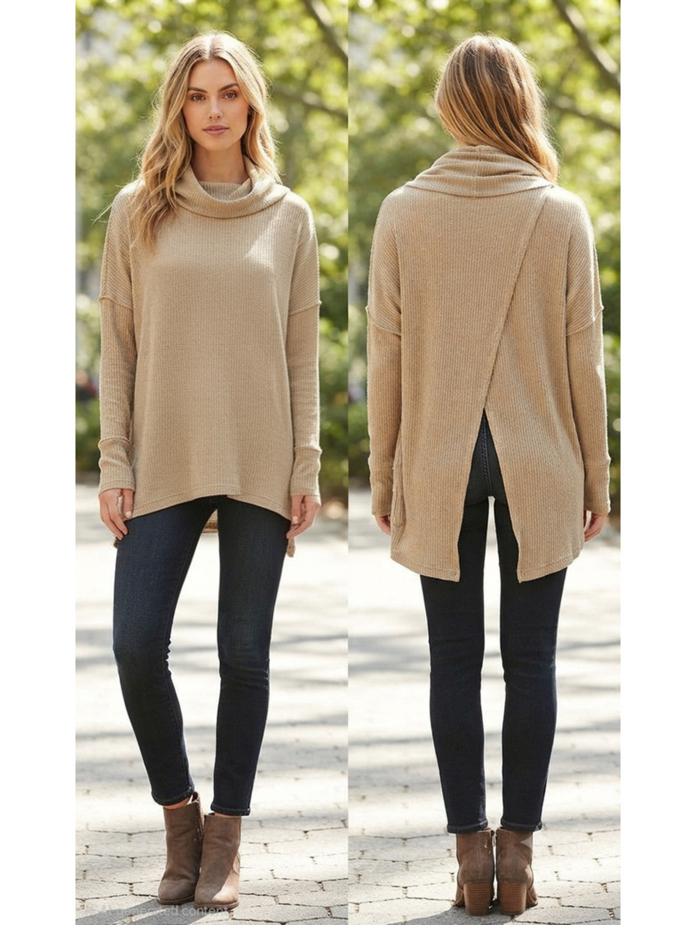 B11 We the Free Turtle neck split back
